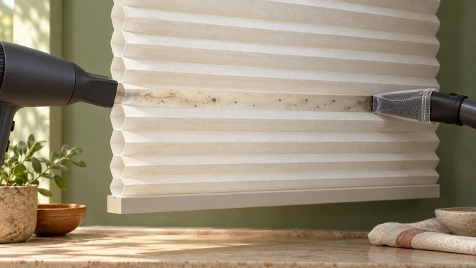 Clearing channels using directed airflow and suction
